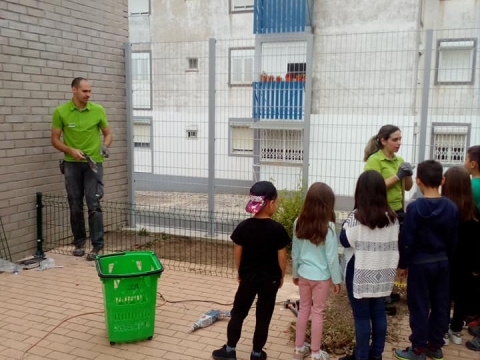 Horta do 1º ciclo- Parceria com o Aki para colocação de uma vedação para protecção da horta.